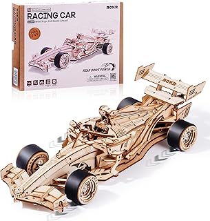 ROKR Puzzle 3D Auto da corsa Modellini da Costruire per Adulti Bambini, Modelli di Ingranaggi Meccanici, Regali fai da te per Uomini Donne, Racing Car, LK505