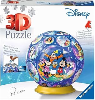 Ravensburger- Grogu 3D 11561 – Palla Puzzle con Personaggi, 72 Pezzi, per Fan Disney a Partire dai 6 Anni in su, Colore Blu