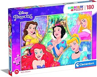 Clementoni - 29311 - Supercolor Puzzle - Disney Princess - 180 pezzi - Made in Italy, puzzle bambini 7 anni+