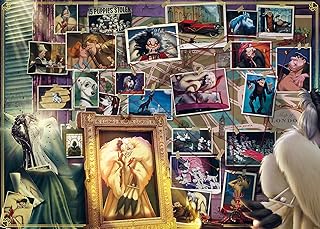 Ravensburger 12000393 - Villainous: Crudelia De Mon - puzzle 1000 pezzi – puzzle adulti e ragazzi da 14 anni, puzzle Disney, Disney regalo