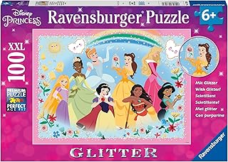 Ravensburger - Puzzle 100 Pezzi XXL Principesse Disney, Idea Regalo per Bambini 6+ Anni, Gioco Educativo e Stimolante