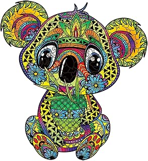 Puzzle in Legno per Adulti Puzzle Animale di Forma Unica Koala Carino Puzzle da 215 Pezzi per Regalo Famiglia