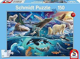 Spiele 56484-Puzzle per bambini, motivo: animali nell'Artico, 150 pezzi, Animalier, Multicolore, 56484