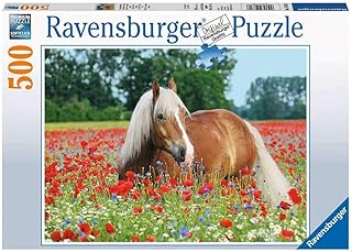 Ravensburger- Pferd Im Mohnfeld 14831-Puzzle per Adulti con Cavallo nel Campo del Papavero, Colore, 14831