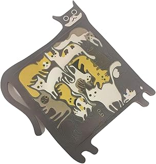 Uqezagpa Gatti in Legno Puzzle Giocattolo Giocattolo Gioco per Bambini Educazione E Decorazione per Casa Incoraggiando Regalo Interazione per Figli Genitore Giocattolo Educativo