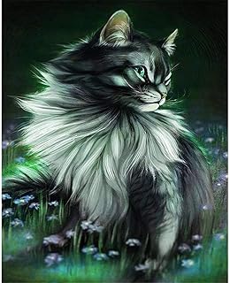 Yingxin34 Puzzle Gatto a Pelo Lungo, Puzzle 1000 Pezzi, Puzzle per Adulti 26X38cm（10.23 * 14.96inch）