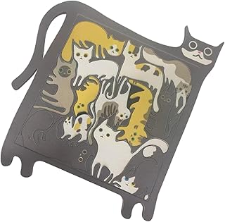 Gatti in legno naturale, decorazione per la cameretta dei bambini e l'intrattenimento in famiglia, con sicuro giocattolo per l'intrattenimento in famiglia, per la cameretta dei bambini e