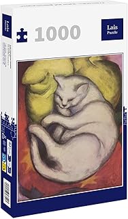 Lais Puzzle Franz Marc - Gatto su Cuscino Giallo 1000 Pezzi