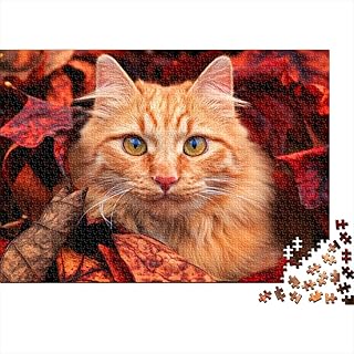 Puzzle da 1000 pezzi per adulti Puzzle giocattolo Puzzle gioco unico Decorazioni per la casa e regali | simpatico gatto - animale 38x26 cm