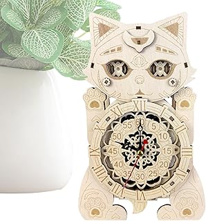Orologio da gatto per adulti Puzzle Assemblare orologio da gatto Puzzle in legno Orologio da gatto Puzzle Modello di orologio da gatto, Puzzle in legno per adulti