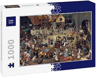 Pieter Bruegel Il Vecchio - Serie di Dipinti ad Arco, La Battaglia di Carnevale e la Quaresima 1000 Pezzi