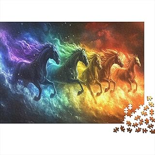 Cavallo 1000 puzzle per adulti e adolescenti, con poster in 1000 pezzi, gioco educativo per bambini, giocattolo da 1000 pezzi (75 x 50 cm)