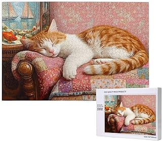 Gatto Puzzle 300 Pezzi, Animale Puzzle Adatto ad Adulti e Principianti, Giochi Divertenti/Sfidanti/Impossible, DIY Hobby Creativi per Adulti Attività Artigianali, Regali per Uomini/Donne M-234