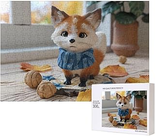 Phayah Puzzle con gatto in sciarpa per adulti 300 pezzi. Decorazione per la casa festa di compleanno per uomini e donne 15,7 x 28 cm
