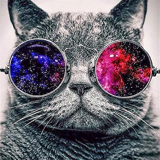 Yingxin34 Puzzle Gatto con Gli Occhiali, Puzzle 1000 Pezzi, Puzzle per Adulti 26X38cm（10.23 * 14.96inch）
