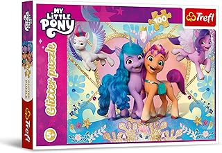 Trefl My Little Glitterato 100 Tessere-Puzzle Scintillante con Pony, Intrattenimento Creativo, Gioco per Bambini a partire dai 5 anni, Multicolore, 14831