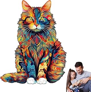 Puzzle Gatto,Puzzle in legno per adulti - Puzzle in legno con gatti unici - Puzzle con animali Puzzle con gatti per famiglie per adulti e bambini, decorazioni per la casa