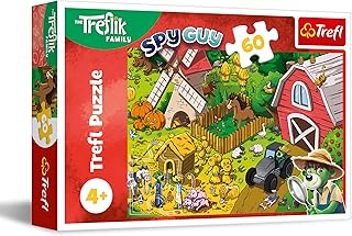 Trefl The Family, fattoria 60 Pezzi-Puzzle Colorati con i Treflik, Divertimento, Intrattenimento per Bambini dai 4 anni, Multicolore, 17402
