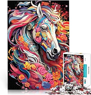 Puzzle da 1000 pezzi per adulti cavalli puzzle giocattolo 26 x 38 cm con parti completamente intrecciate casualmente per adolescenti dai 14 anni in su