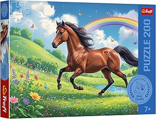 Trefl The Treflik Family, Cavallo dignitoso 200 pezzi-Puzzle colorato con animali, per bambini dai 7 anni in su, Multicolore, 13355