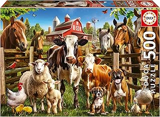 Educa - Puzzle da 500 pezzi per adulti e bambini | I ragazzi cattivi della fattoria. Misura: 48 x 34 cm. Include la colla Fix Puzzle. Da 11 anni (19905)
