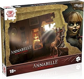 Winning Moves- Cavallo Annabelle 1000 Pezzi, Edizione Inglese, immergiti nel Mondo dell'evocazione con Questo Puzzle Horror inquietante per Adulti, Multicolore, 1000pzs, WM02899-ML1-6