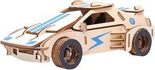 Toyvian 1pezzi Wooden Puzzle Car Shape Educativo Per Sviluppare Creatività e Coordinazione Per e Ragazze