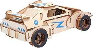 Abaodam 1pezzi Wooden Puzzle Car Model Educativo Per Sviluppa Creatività e Coordinazione Decorazione e