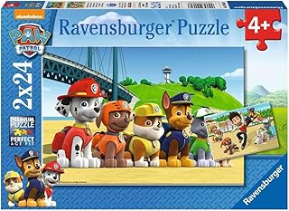 Ravensburger - Puzzle Paw Patrol A, Idea Regalo per Bambini 4+ Anni, Gioco Educativo e Stimolante, 2 Puzzle da 24 Pezzi, 26x18 cm