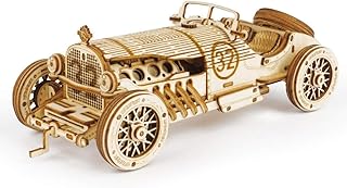 ROKR Modello di Car in Legno 3D - Car Modellino Meccanico in Legno - Modellini da Construire - Regali per bambini e adulti (Grand Prix Car)