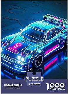 Racing Car Jigsaw 1000 Pezzi Per Adulti Cool Car Un Impegnativo Gioco Giocattolo Colorato Decorazione Per La Casa 38x26cm/1000pcs