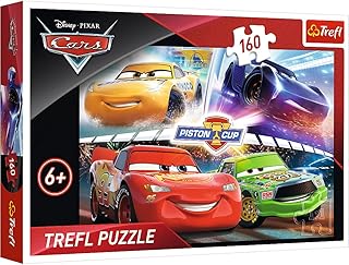 Trefl 160 Elementi, Gara Vincente, per Bambini da 6 Anni Puzzle, Colore, Ein Siegerrennen Disney Cars, 15356