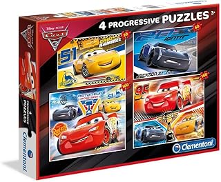 Clementoni 07714 07714-Supercolor Puzzle 20+60+80+180pc - Cars 3, Multicolore