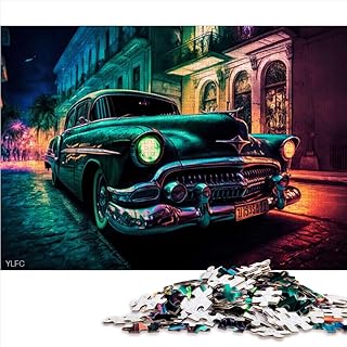 Jigsaw Puzzle Classic Car Jigsaw Puzzle 1000 pezzi per adulti Puzzle in legno per adulti e bambini Rompicapo Puzzle per adulti Dimensioni: 50x75 cm
