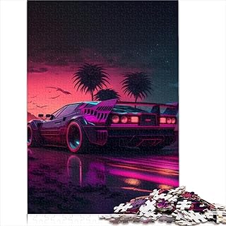 Puzzle per adulti Retro Wave Car Puzzle colorato da 1000 pezzi Puzzle in cartone per adulti Bambini Ottimo regalo per adulti Dimensioni (26x38 cm)