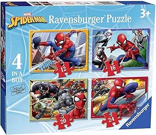 Ravensburger - Puzzles Marvel Spiderman 4 Pack | Puzzle Bambini 3 Anni In Su | Regalo Bimba 3 Anni In Su 72 Pezzi | Puzzle Bambini 19 X 14 Cm | Puzzles Stitch Bambina