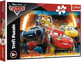 Trefl 100 Elementi, Corsa Estrema, per Bambini dai 5 Anni Puzzle, Colore, Extremes Rennen Disney Cars, 16358