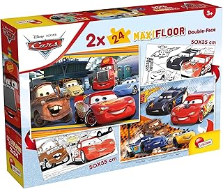 Liscianigiochi - Disney Puzzle Maxifloor 2 X 24 Cars, 91713, Multicolore