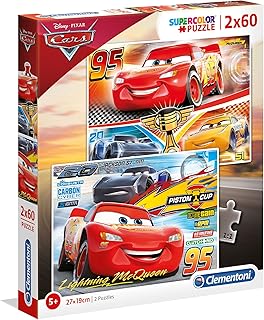 Clementoni- Puzzle Cars 3 Disney 2x60pzs The Movie Giocattolo, Multicolore, One size, 0625030