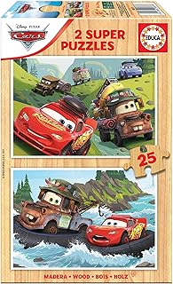 Educa - Puzzle in legno per bambini con 25 pezzi | Disney Cars puzzle in Legno per Bambini. Raccomandato da 4 5 6 anni (18877)