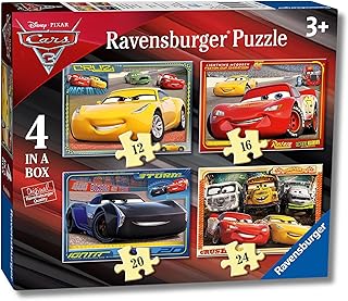 Ravensburger - Puzzles Disney Cars 3 4 Pack | Puzzle Bambini 3 Anni In Su | Regalo Bimba 3 Anni In Su 72 Pezzi | Puzzle Bambini 19 X 14 Cm | Puzzles Stitch Bambina