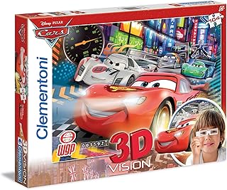 Clementoni- Cars Puzzle 3D Vision, 104 Pezzi, 20044